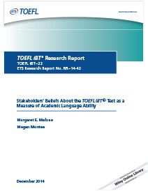 Lesen Sie mehr über die Überzeugungen der Beteiligten zum TOEFL iBT-Test als Maß für die akademische Sprachkompetenz