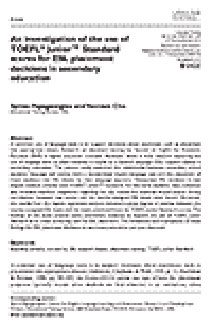 Lesen Sie mehr über eine Untersuchung zur Verwendung von TOEFL Junior Standard-Ergebnissen bei ESL-Platzierungen in der Sekundarschulbildung