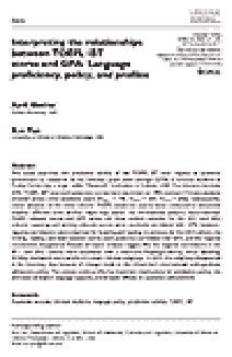 Lesen Sie mehr über die Interpretation des Zusammenhangs zwischen TOEFL iBT-Ergebnissen und GPA: Sprachkenntnisse, Richtlinien und Profile