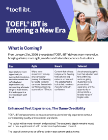 TOEFL iBT-Updates für Berater